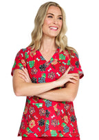 Ava Therese by Zavate Holiday Paws — women's scrub | ScrubBox