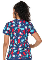 Ava Therese by Zavate Red, White, and Chill — women's scrub | ScrubBox (view 4)