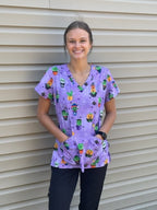 Ava Therese by Zavate Creepy Cactus — women's scrub | ScrubBox (view 3)