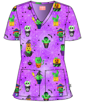 Ava Therese by Zavate Creepy Cactus — women's scrub | ScrubBox (view 4)