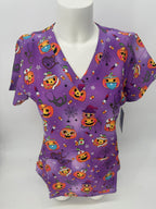 Ava Therese by Zavate Night Shift Pumpkins — women's scrub | ScrubBox
