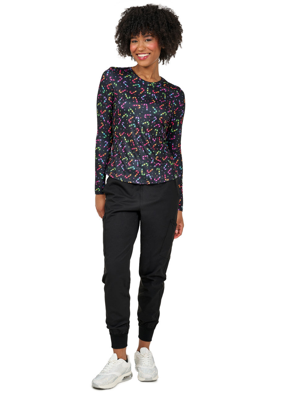 Ava Therese by Zavate Foil Candy Canes — women's scrub | ScrubBox (view 2)