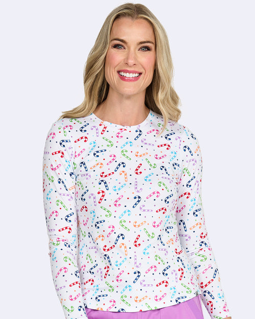 Ava Therese by Zavate Candy Cane Wishes — women's scrub | ScrubBox