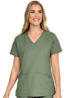 Studio By Zavate Focus V Neck Top — women's scrub top | ScrubBox