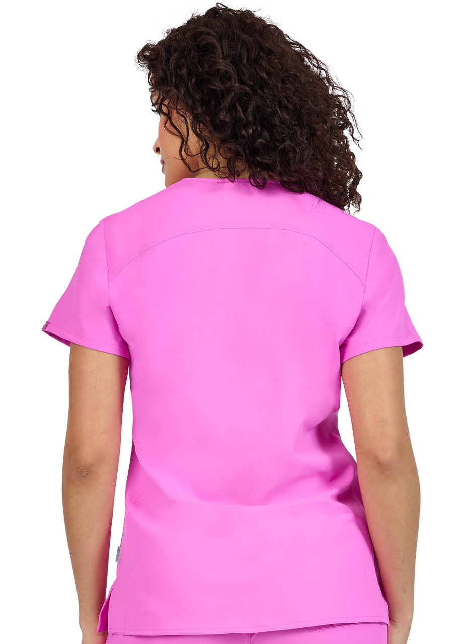 Studio By Zavate Focus V Neck Top scrub top in orchid