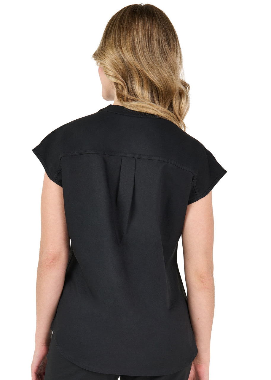 Studio By Zavate Dynamic Top scrub top in black (view 2)