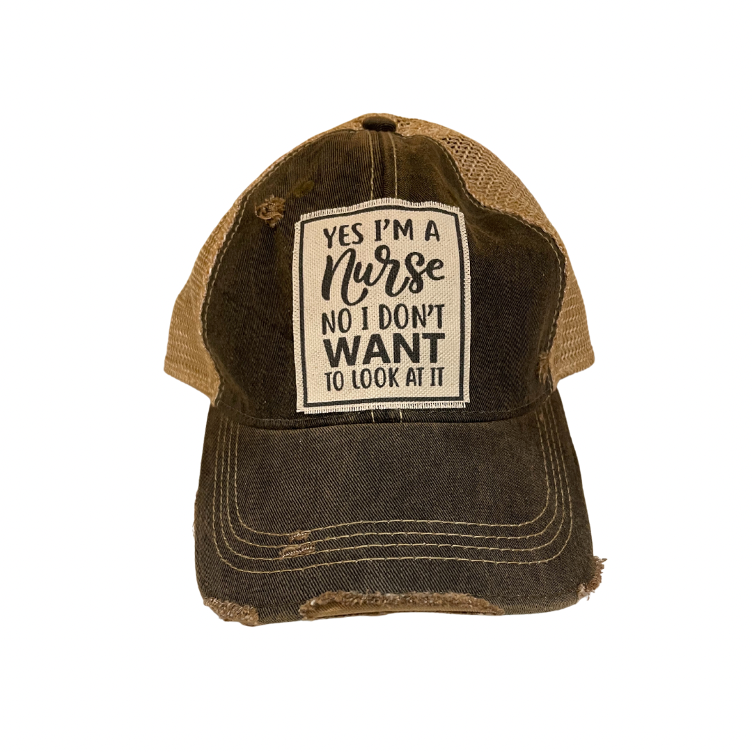 Yes I'm a Nurse Distressed Graphics Hat