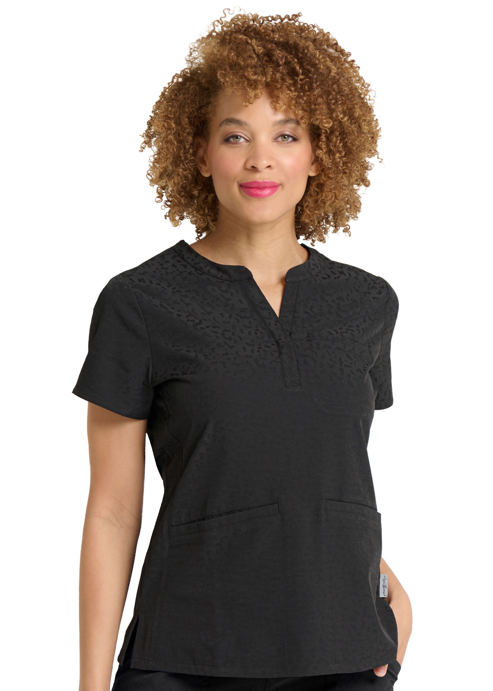 Ava Therese by Zavate Lynx Jacquard Top — women's scrub top | ScrubBox (view 23)