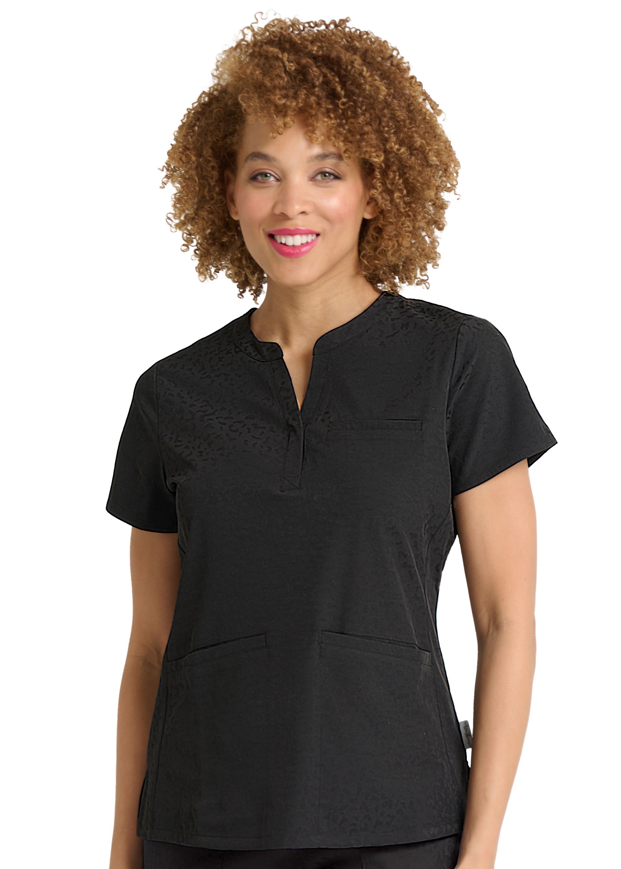 Ava Therese by Zavate Lynx Jacquard Top — women's scrub top | ScrubBox (view 27)