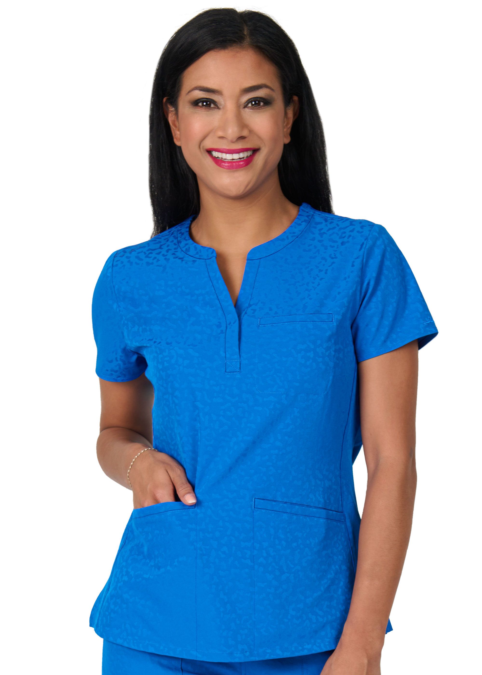 Ava Therese by Zavate Lynx Jacquard Top — women's scrub top | ScrubBox (view 45)