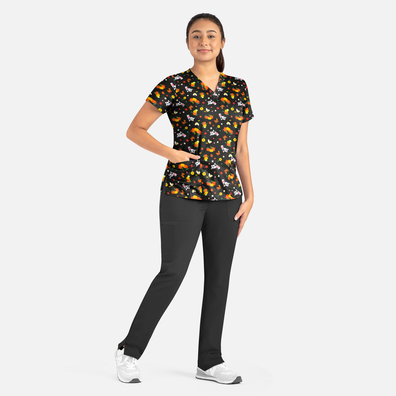 Maevn Fall Vibes — women's scrub | ScrubBox (view 2)