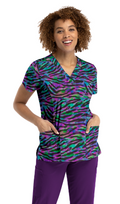 Maevn Tiger Daze — women's scrub | ScrubBox