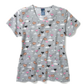 Zoe + Chloe Beary Sweet — women's scrub | ScrubBox (view 2)