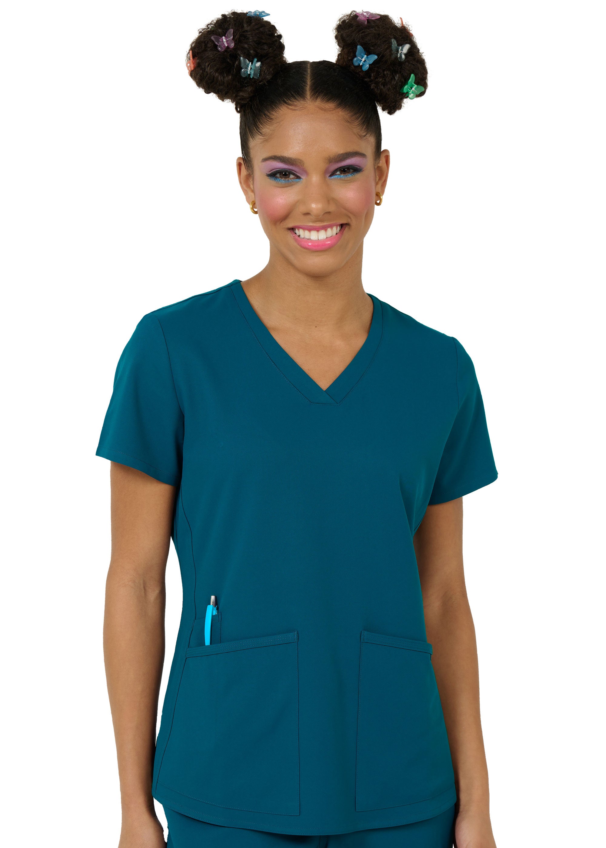 Studio By Zavate Focus V Neck Top — women's scrub top | ScrubBox (view 10)