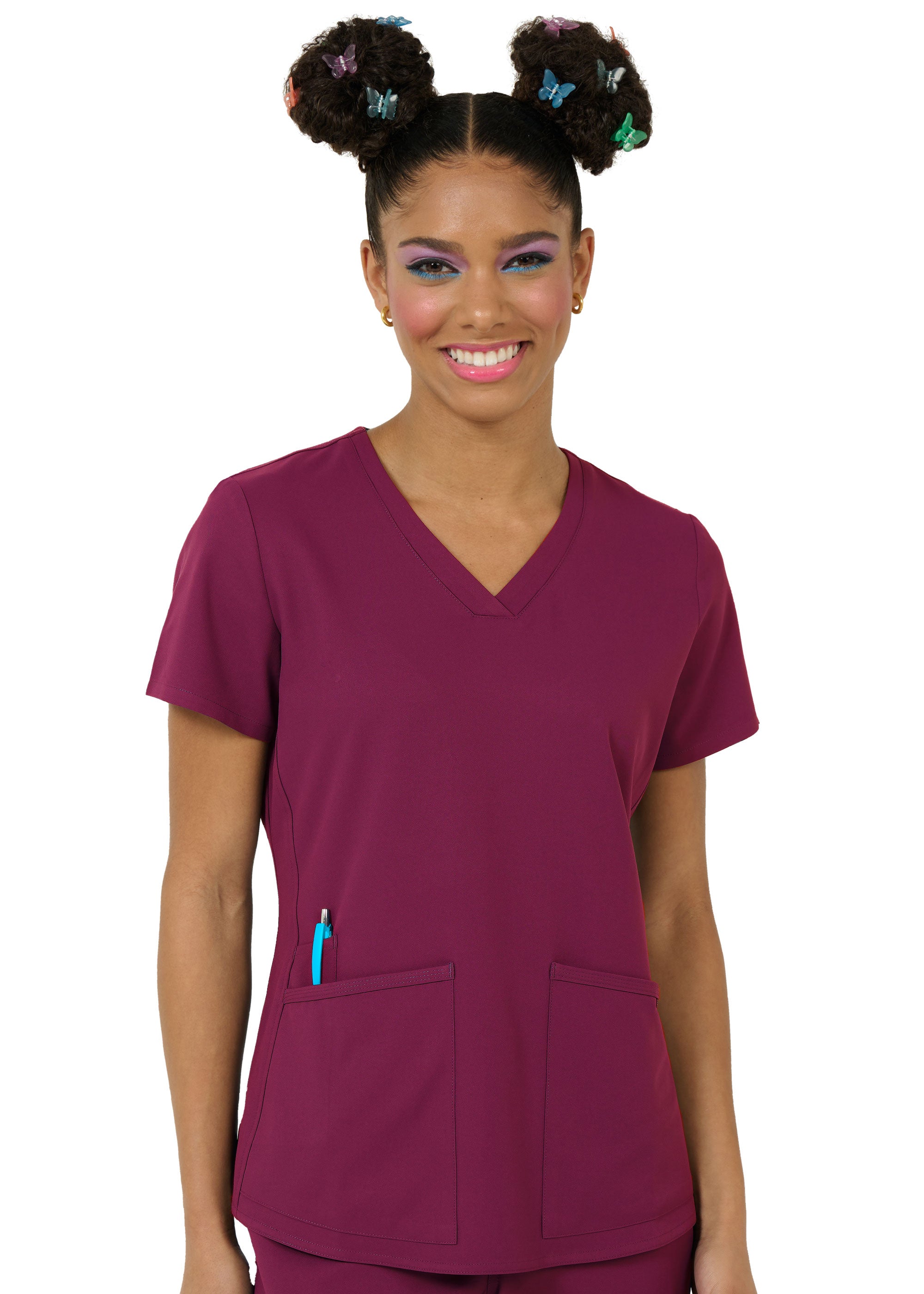 Studio By Zavate Focus V Neck Top — women's scrub top | ScrubBox (view 70)