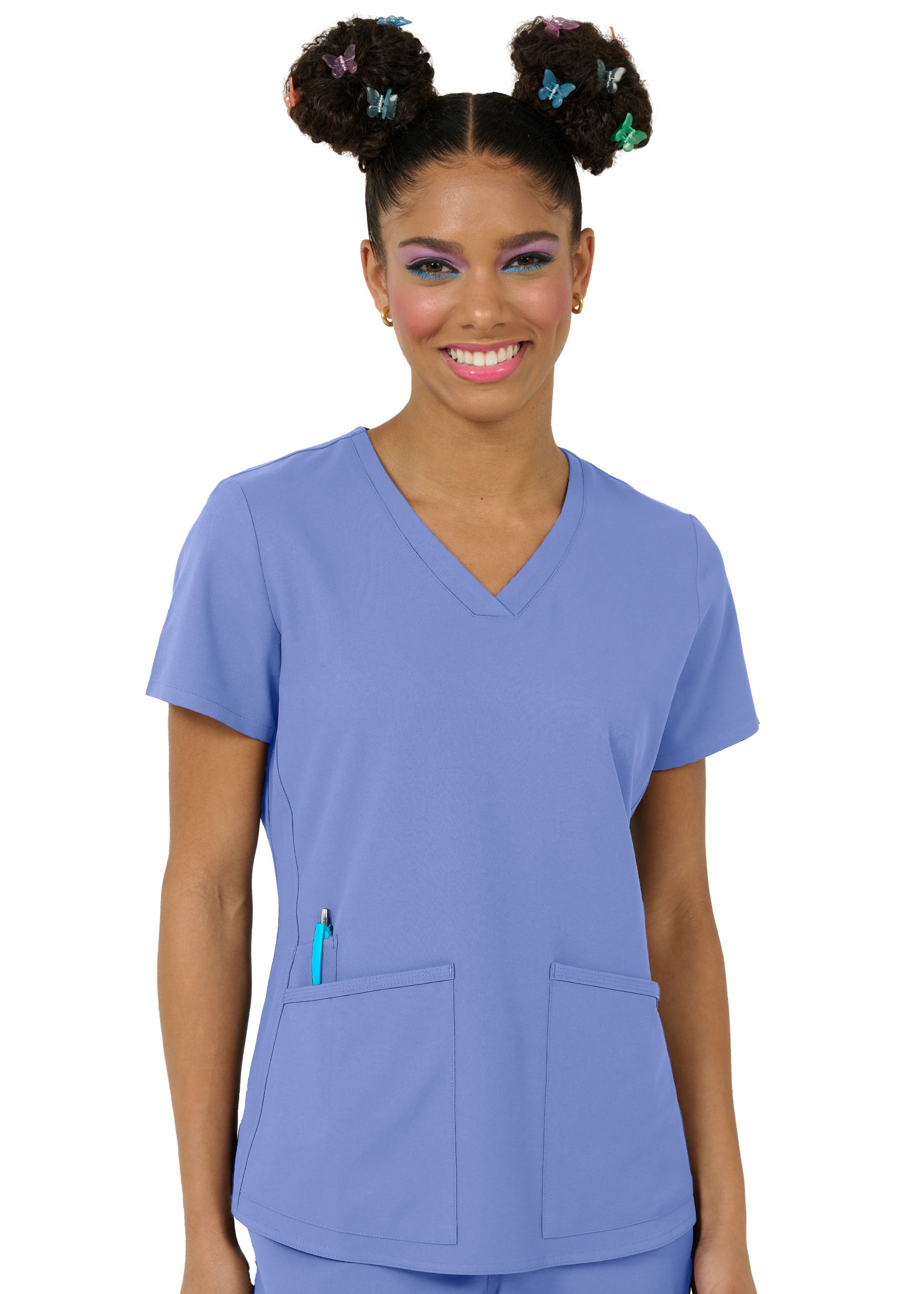 Studio By Zavate Focus V Neck Top — women's scrub top | ScrubBox (view 22)