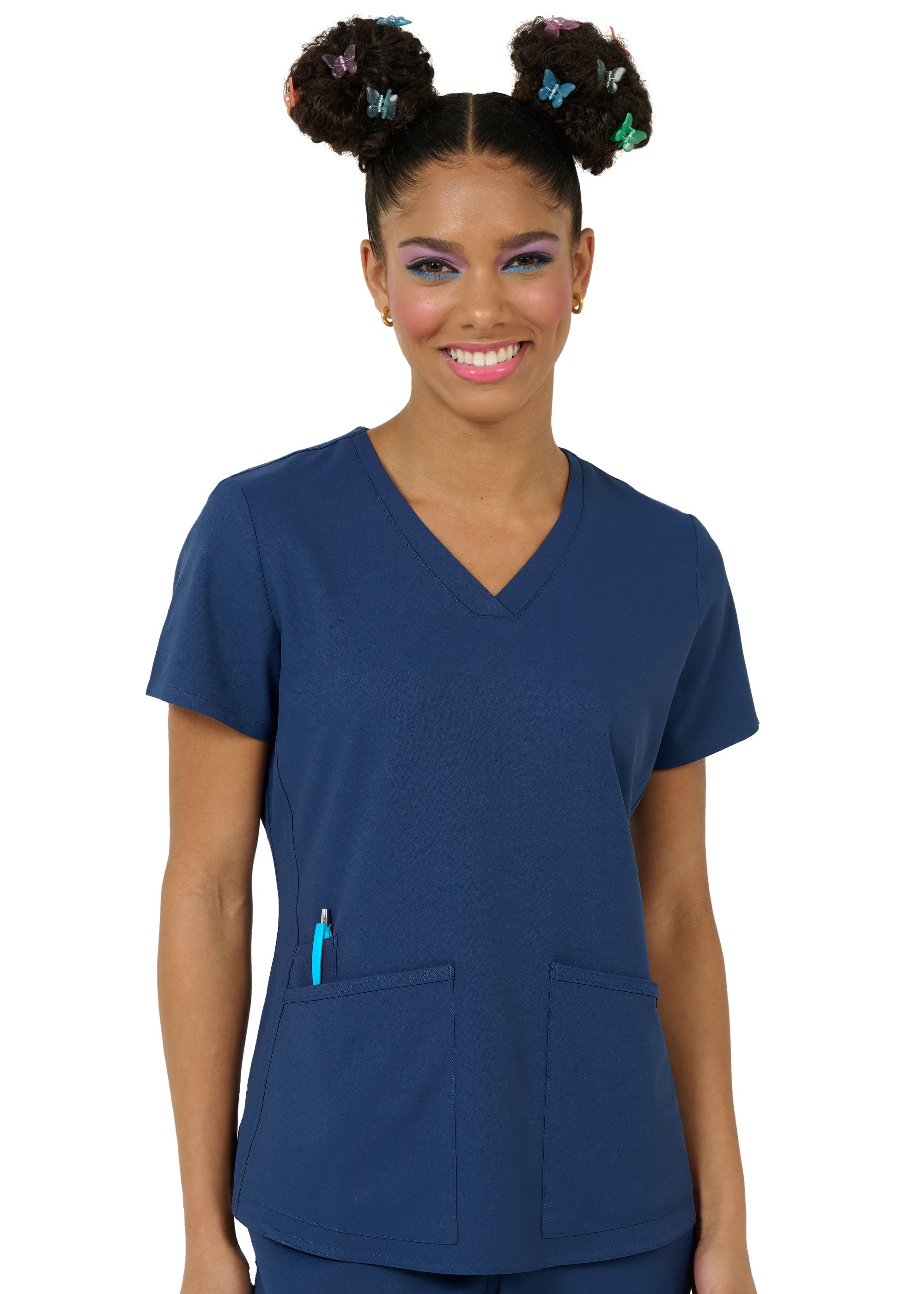 Studio By Zavate Focus V Neck Top — women's scrub top | ScrubBox (view 36)