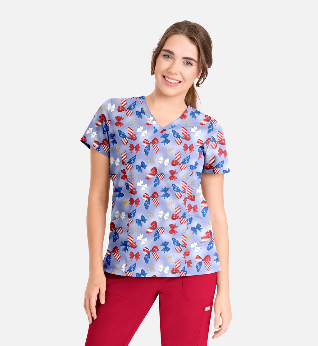 Maevn Americana Bows — women's scrub | ScrubBox