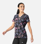 Plaid Romance Printed scrub top by Maevn