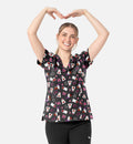 Pretty Spooky Printed scrub top by Maevn