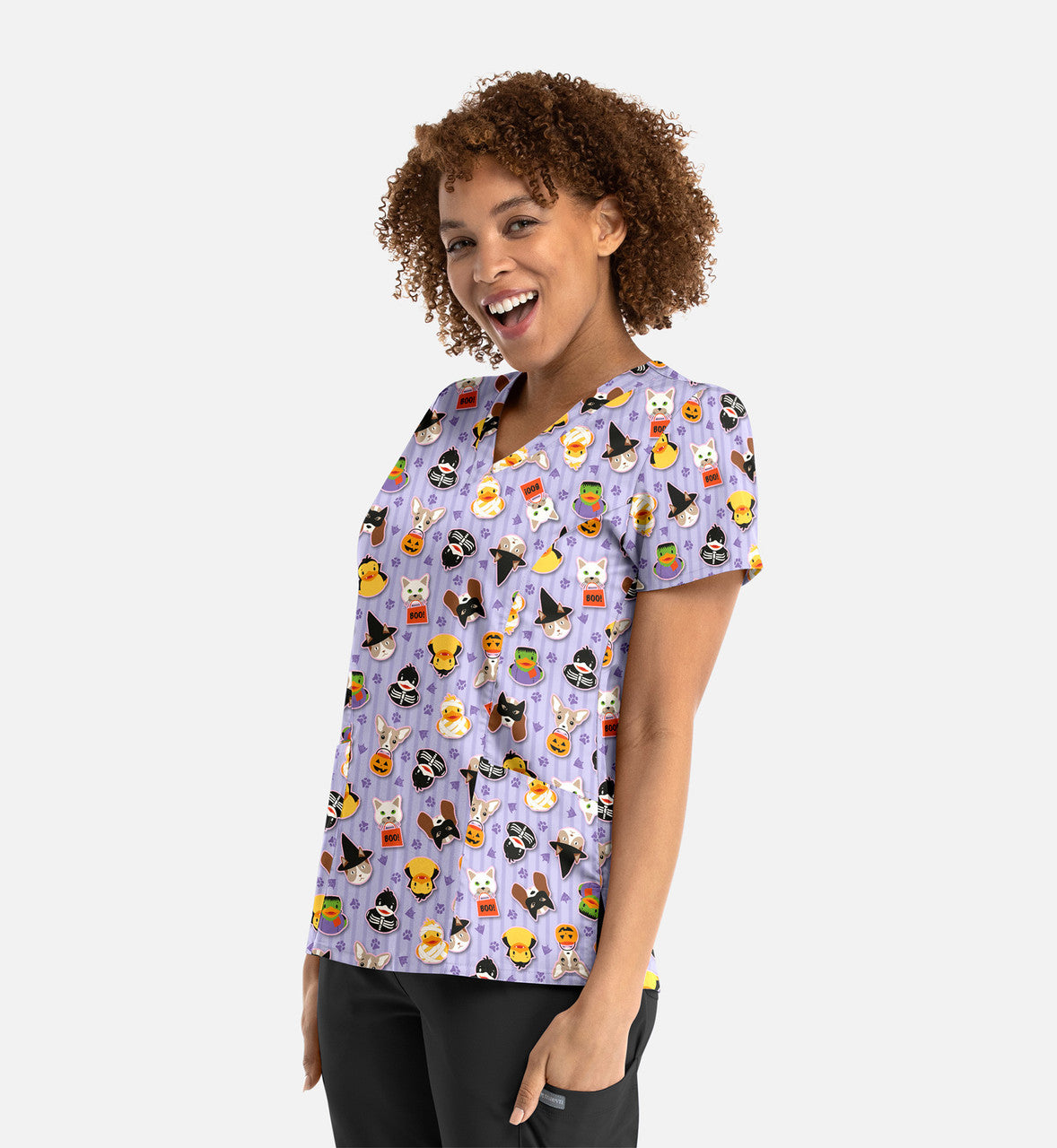 Maevn Spooky Squad — women's scrub | ScrubBox
