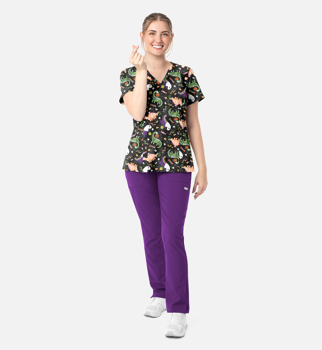 Maevn Trick A Saurus — women's scrub | ScrubBox (view 2)