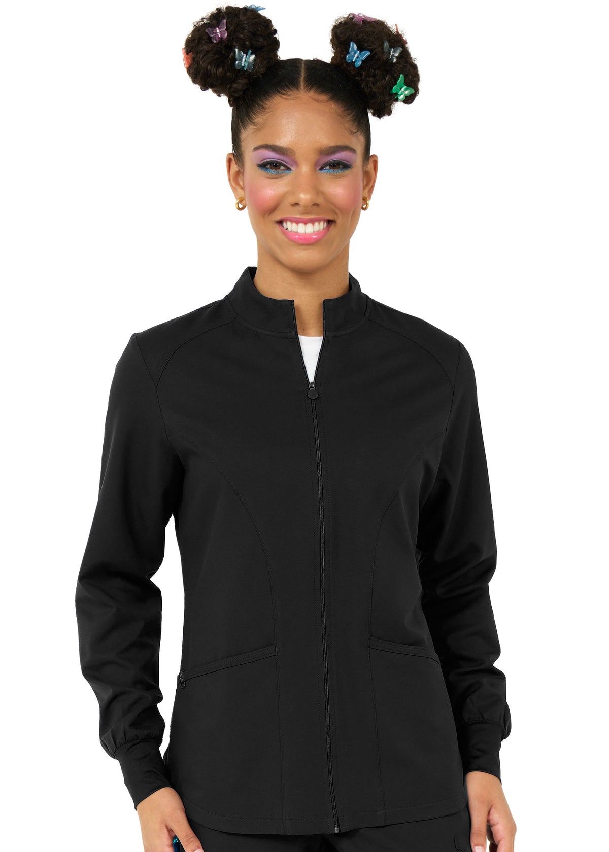 Studio By Zavate Comfort Warm Up Jacket — women's scrub jacket | ScrubBox (view 3)
