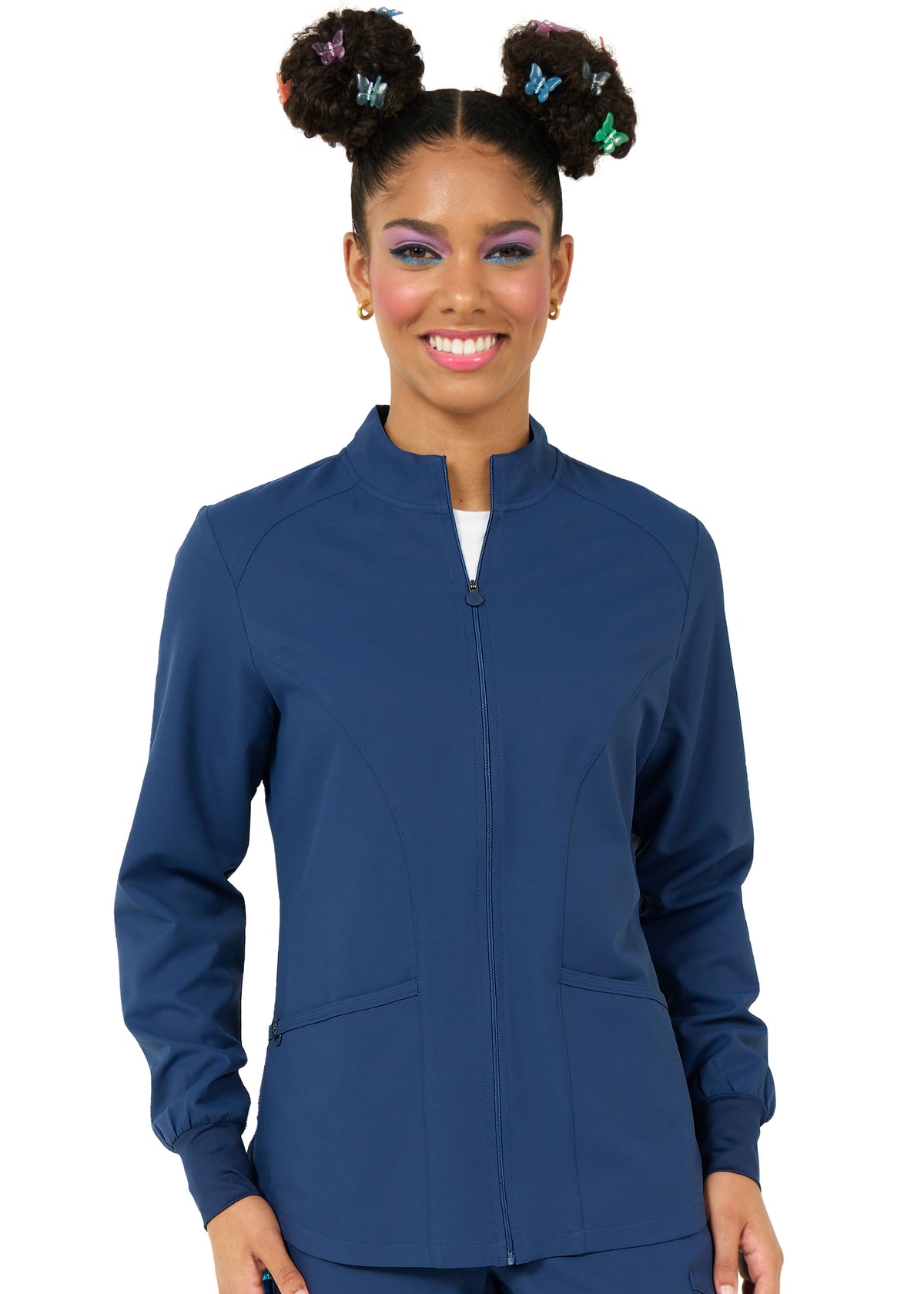 Studio By Zavate Comfort Warm Up Jacket — women's scrub jacket | ScrubBox (view 9)