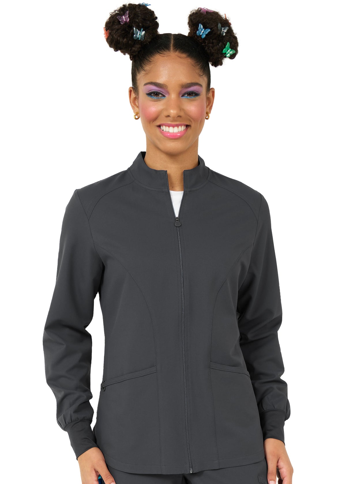 Studio By Zavate Comfort Warm Up Jacket — women's scrub jacket | ScrubBox (view 20)