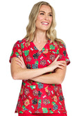 Ava Therese by Zavate Holiday Paws — women's scrub | ScrubBox (view 4)