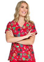 Ava Therese by Zavate Holiday Paws — women's scrub | ScrubBox (view 4)