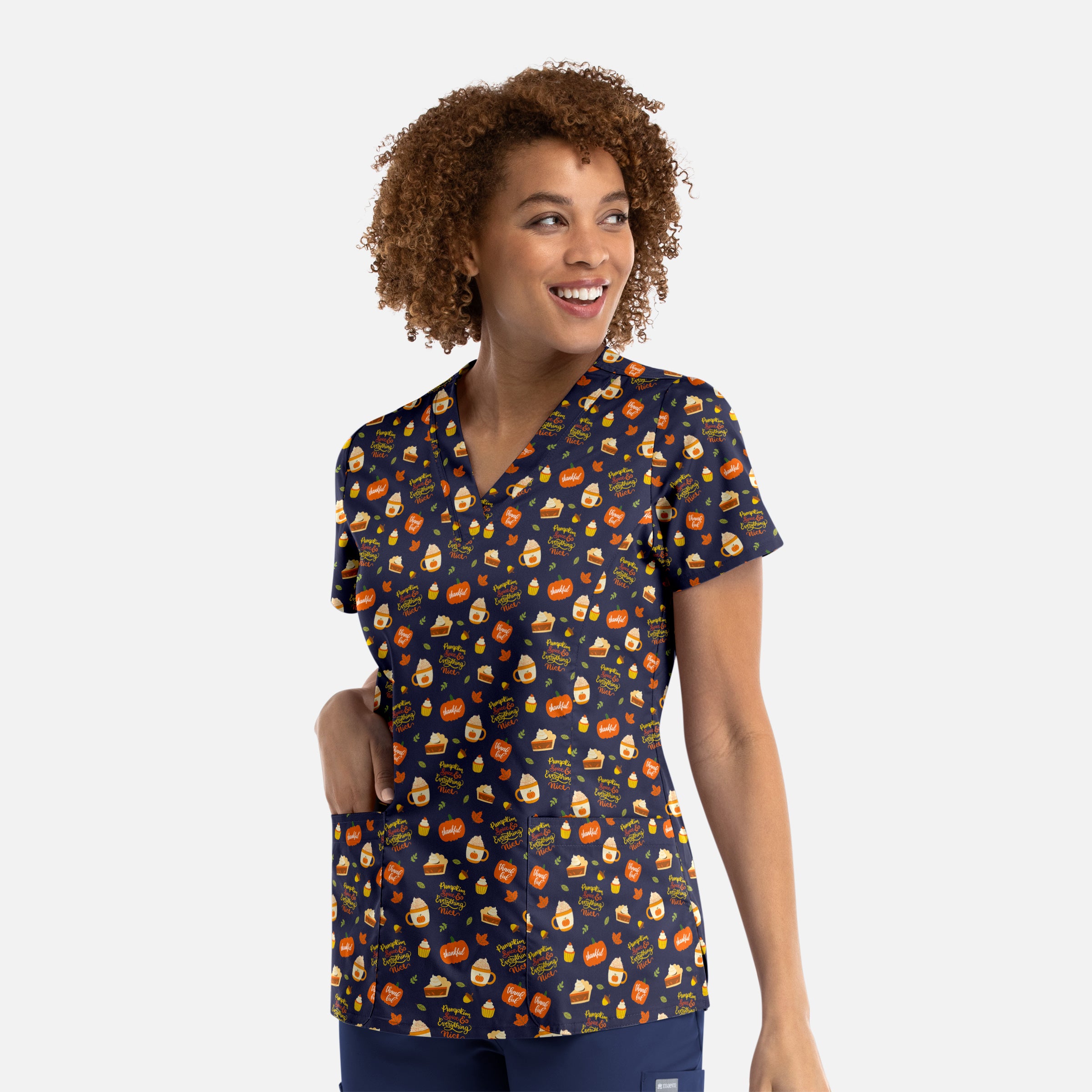 Maevn Hello Pumpkin — women's scrub | ScrubBox (view 8)