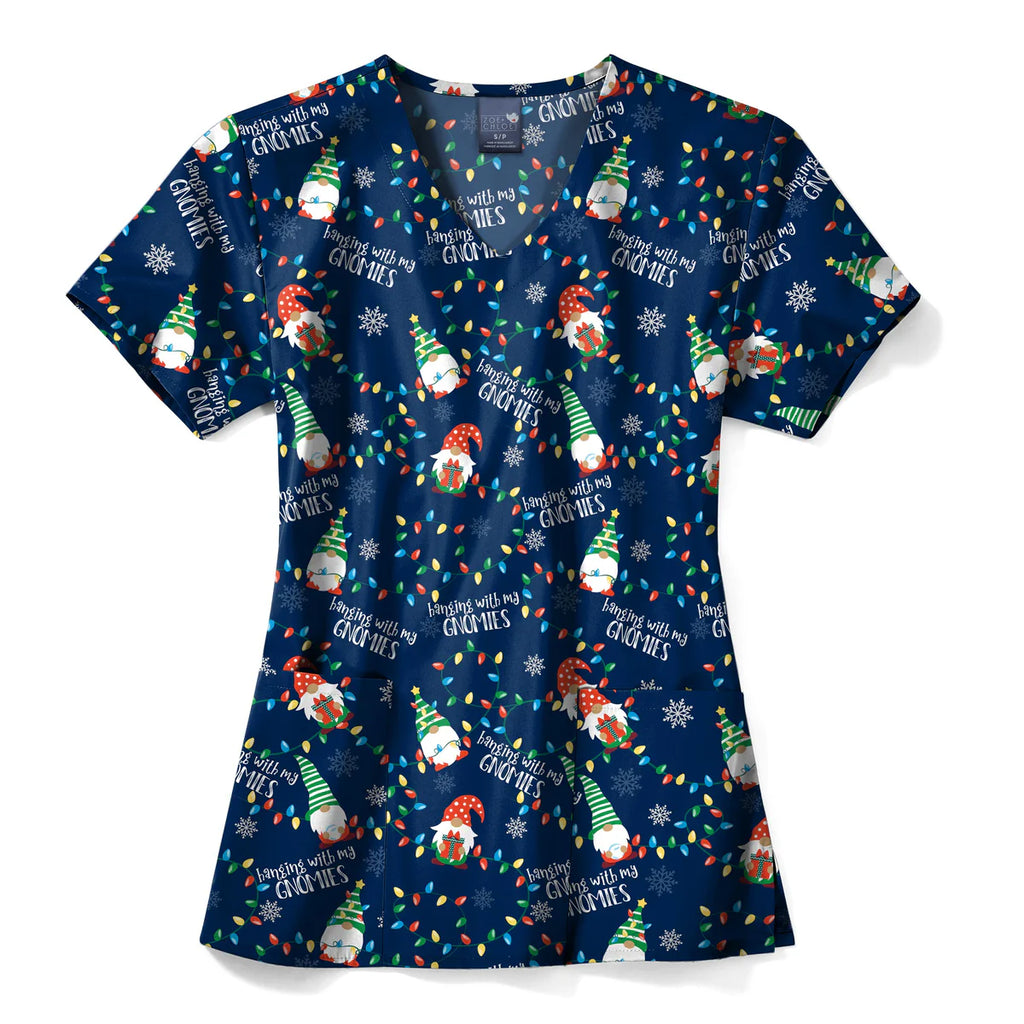 Zoe + Chloe Gnome Alone — women's scrub | ScrubBox (view 2)
