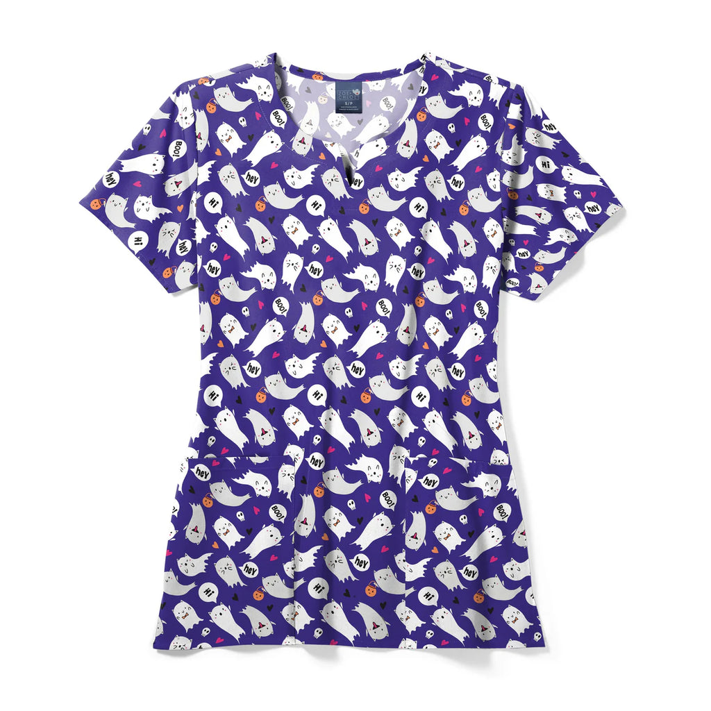 Zoe + Chloe Purr-Anormal Cativity — women's scrub | ScrubBox (view 2)