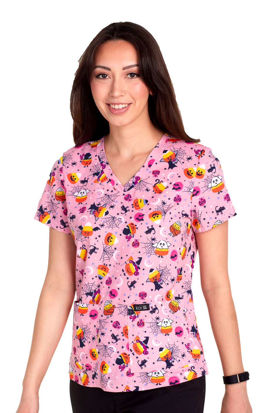KOI Candy Corn Cuties — women's scrub | ScrubBox (view 9)