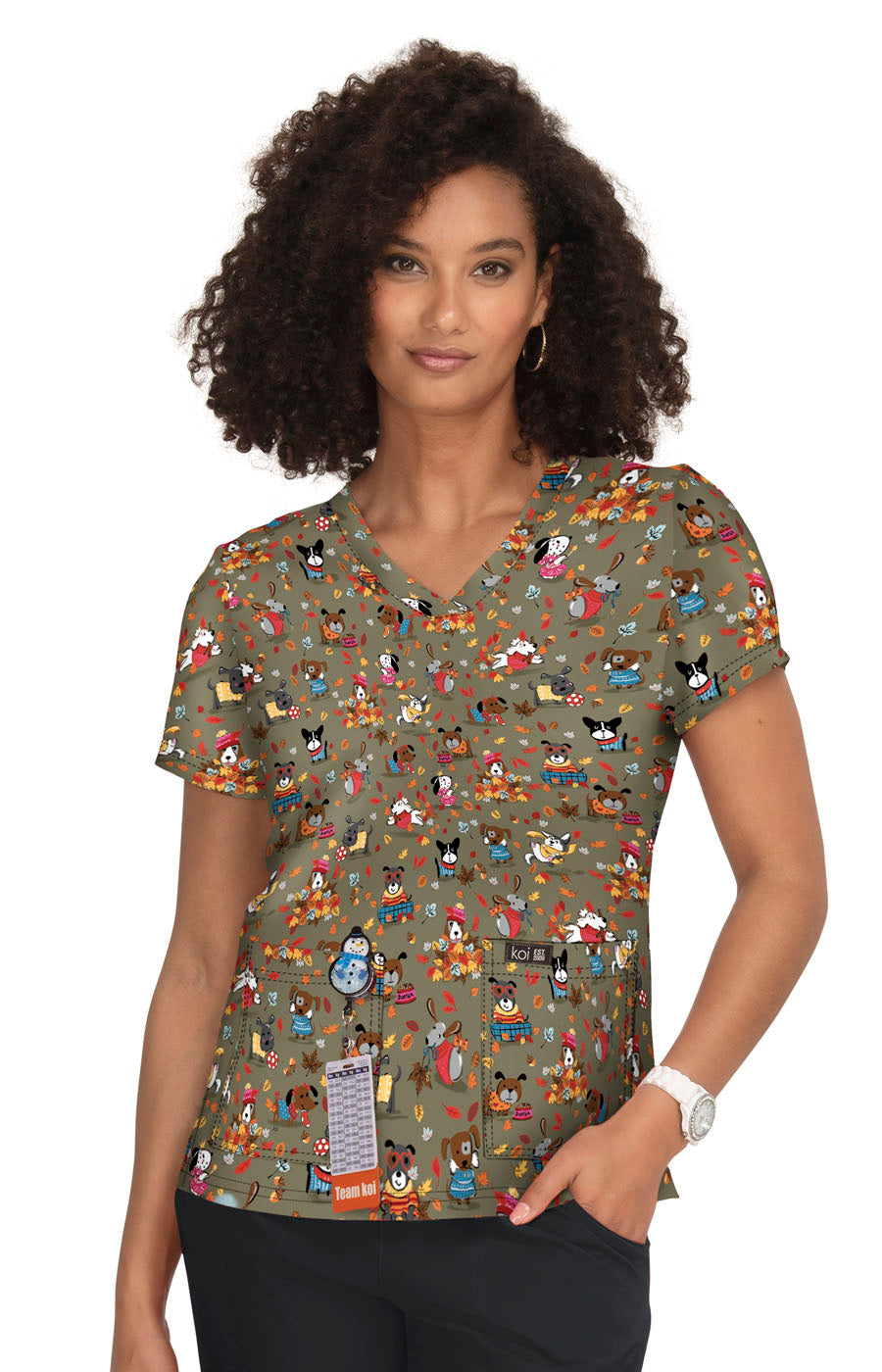Cozy Pooches by Koi — women's scrub | ScrubBox (view 9)