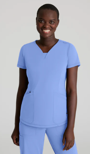 Serene 3 Pock V Neck Top by Skechers