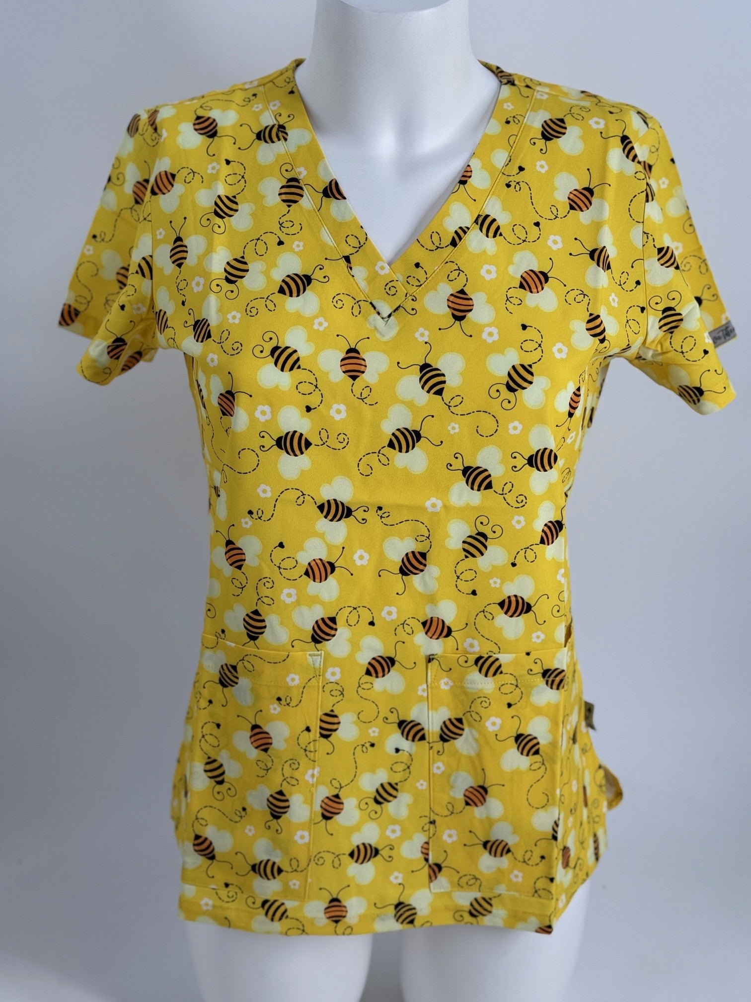 Ava Therese by Zavate Buzzin Bees — women's scrub | ScrubBox (view 5)