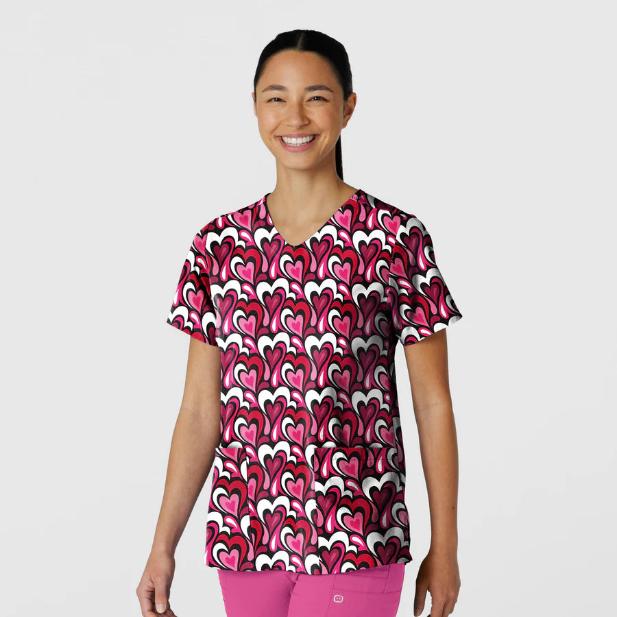 CID Resources Heart Flow — women's scrub | ScrubBox (view 2)
