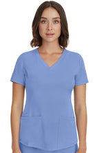 Healing Hands Monica HHWorks Top 2500 scrub top in ceil blue