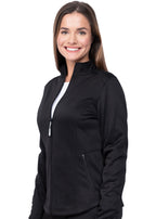 Ava Therese Megan Bonded Fleece Jacket scrub jacket in black