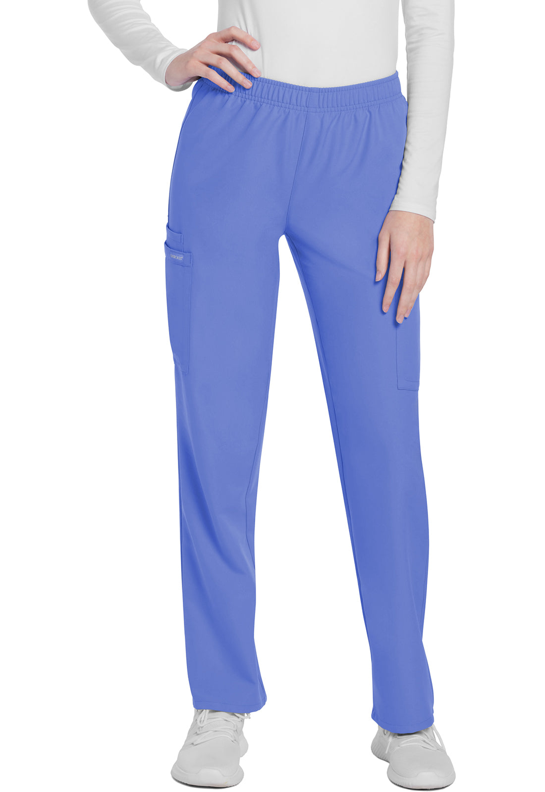 Cherokee Uniforms Mid Rise Slim Leg Pull On Cargo Pant — women's cargo pant | ScrubBox (view 68)