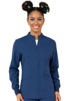 Studio By Zavate Comfort Warm Up Jacket scrub jacket in navy