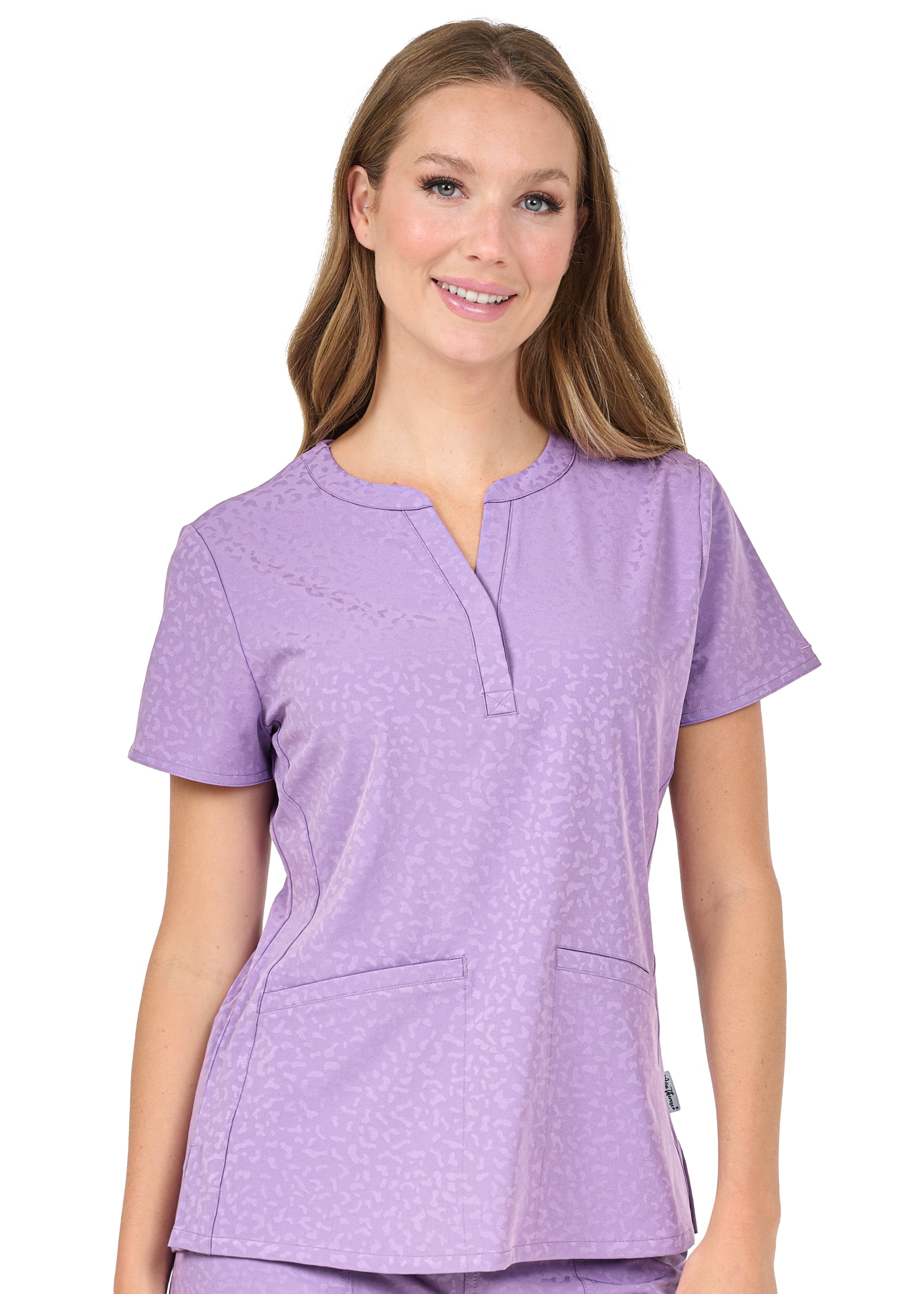 Ava Therese by Zavate Lynx Jacquard Top — women's scrub top | ScrubBox (view 72)