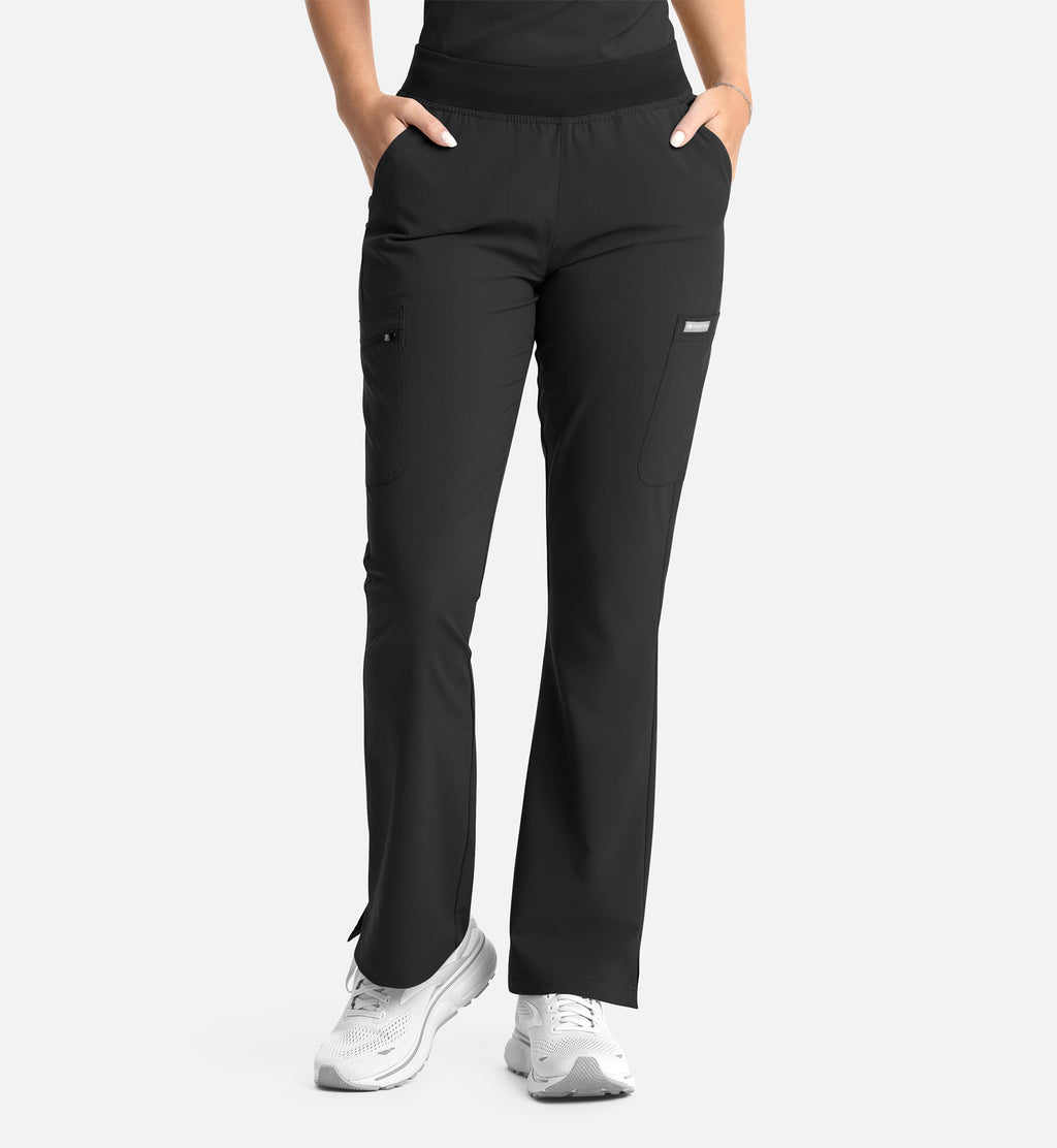 Maevn's Women's Full Elastic Band Flare Leg Pant