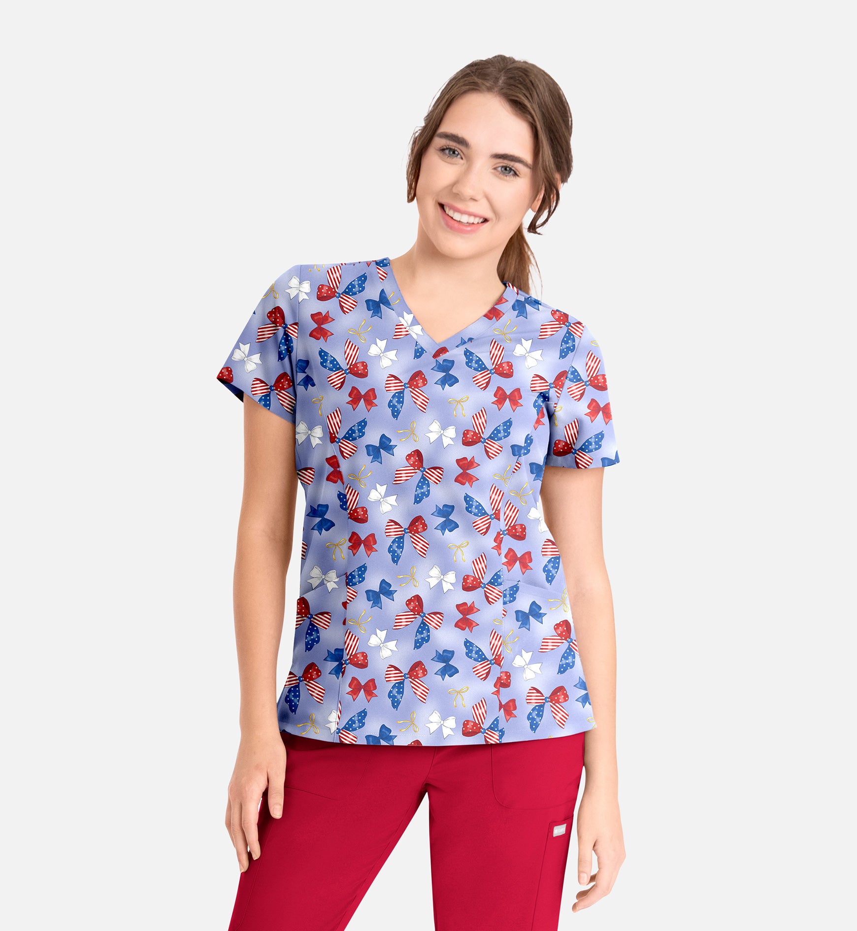 Maevn Americana Bows — women's scrub | ScrubBox (view 4)