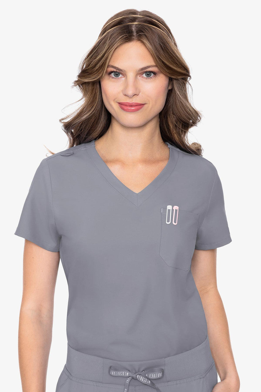 MedCouture Insight One Pocket Top — women's scrub top | ScrubBox (view 2)