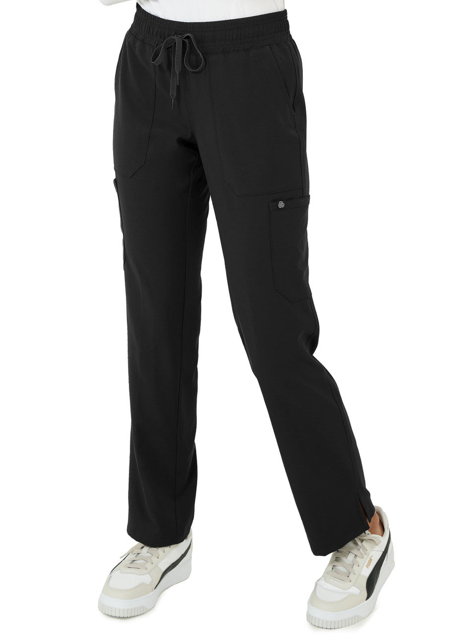 Studio By Zavate Energy Straight Leg Pant scrub pant in black