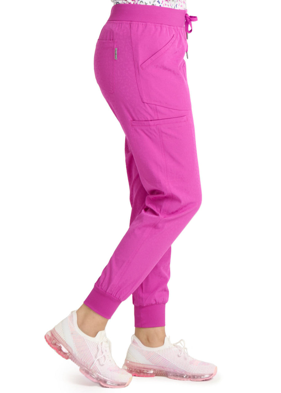 Ava Therese by Zavate Sheba Jacquard Pant scrub pant in magenta
