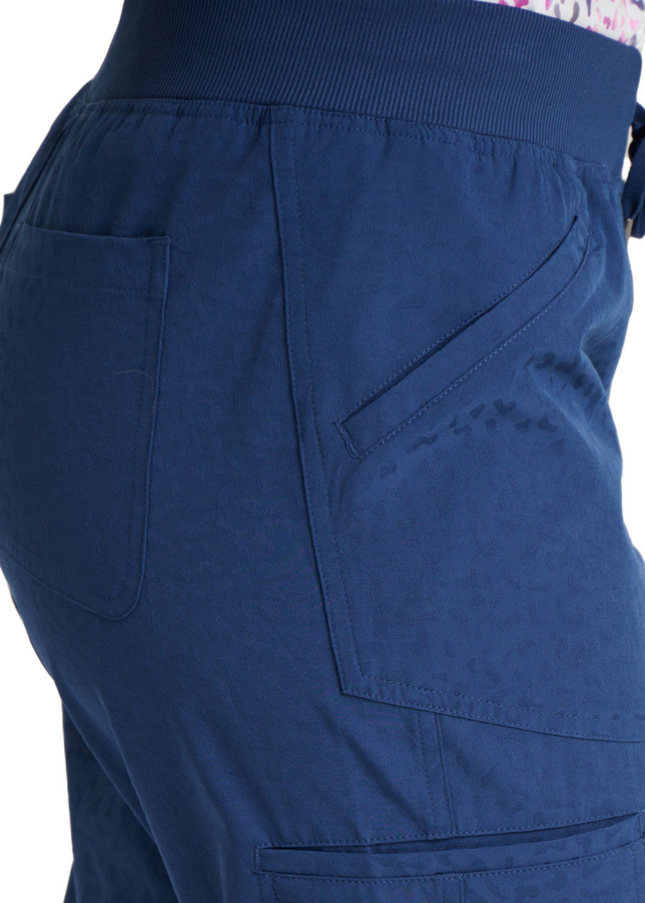 Ava Therese by Zavate Sheba Jacquard Pant scrub pant in navy